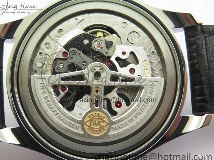 MIROTIME 0502 TimelessDesign Portuguese IW358304 ZF 1:1 Best Edition SS Blue Dial on Leather Strap A 7078